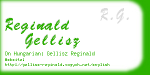reginald gellisz business card